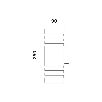 Venkovní nástěnné svítidlo 2xGU10/35W/230V IP54 kulatý černá