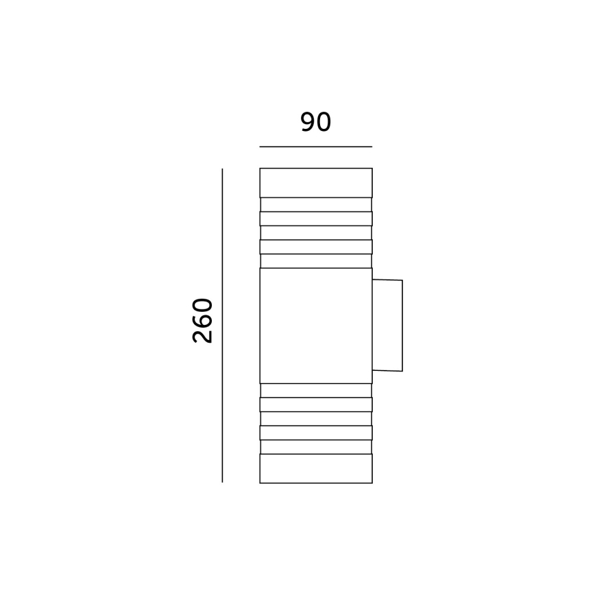 Venkovní nástěnné svítidlo 2xGU10/35W/230V IP54 kulatý černá