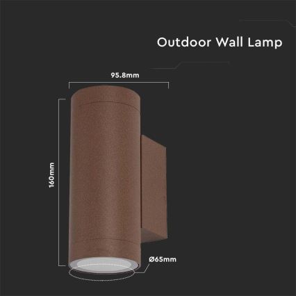 Venkovní nástěnné svítidlo 2xGU10/40W/230V