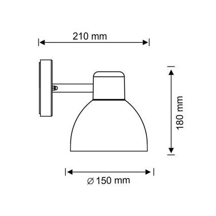 Venkovní nástěnné svítidlo ARNE 1xE27/10W/230V IP44