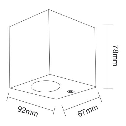Venkovní nástěnné svítidlo BOSTON 1xGU10/10W/230V IP44