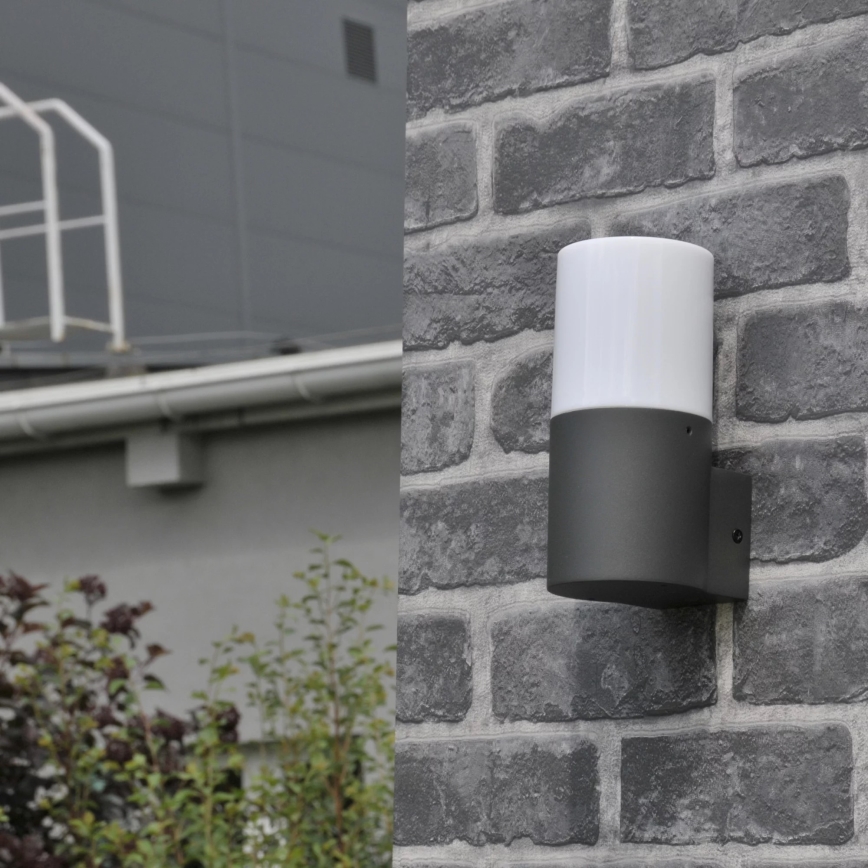 Venkovní nástěnné svítidlo DALLAS 1xE27/12W/230V IP44 grafit