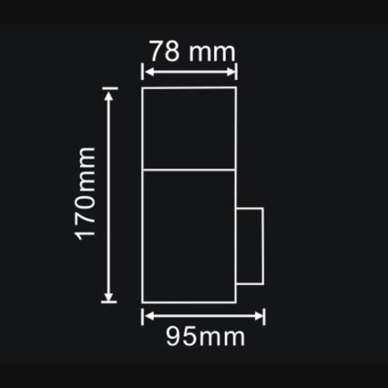 Venkovní nástěnné svítidlo DALLAS 1xE27/12W/230V IP44 grafit