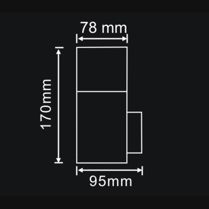Venkovní nástěnné svítidlo DALLAS 1xE27/12W/230V IP44 grafit