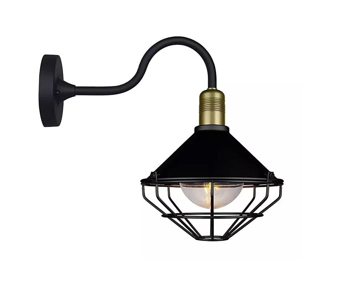 V-Tac Venkovní nástěnné svítidlo DOWN 1xE27/60W/230V IP65 černá VT0440