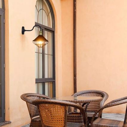 Venkovní nástěnné svítidlo DOWN 1xE27/60W/230V IP65 černá