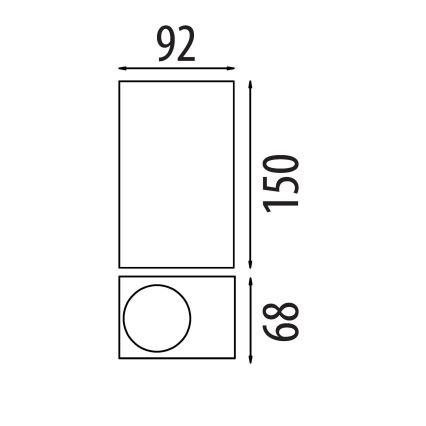 Venkovní nástěnné svítidlo GUBE-S 2xGU10/7W/230V IP44