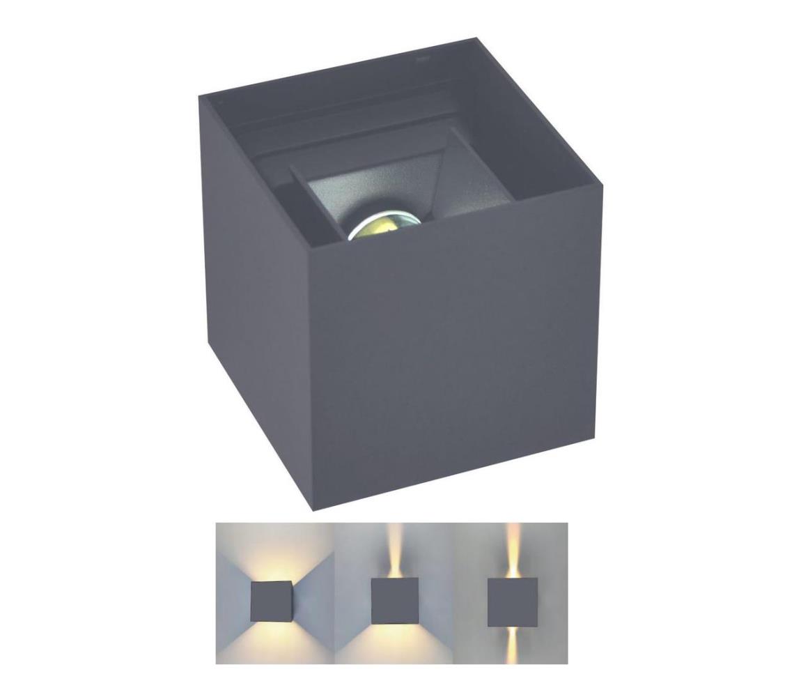 Polux Venkovní nástěnné svítidlo KIOTO 1xG9/5W/230V IP44 antracit SA1745