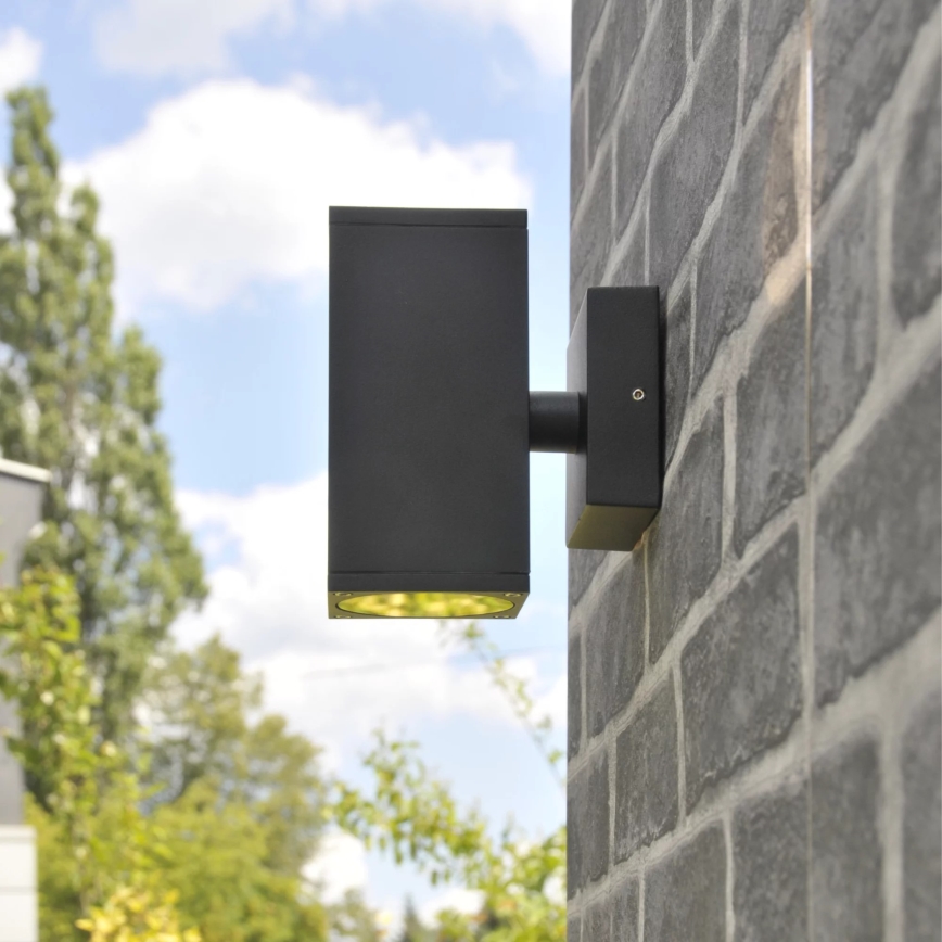 Venkovní nástěnné svítidlo MORRIS 2xGU10/35W/230V IP54