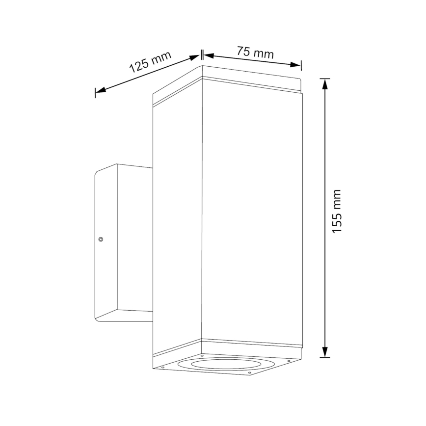 Venkovní nástěnné svítidlo MORRIS 2xGU10/35W/230V IP54