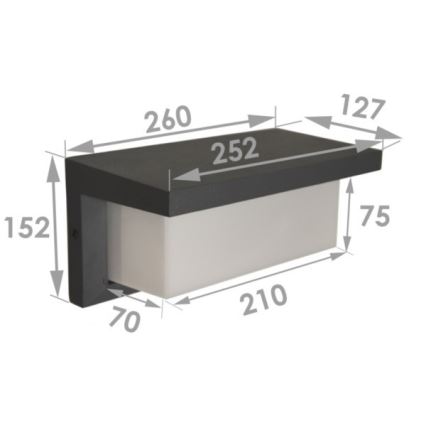 Venkovní nástěnné svítidlo NEELY LED/12W/230V IP54 černá