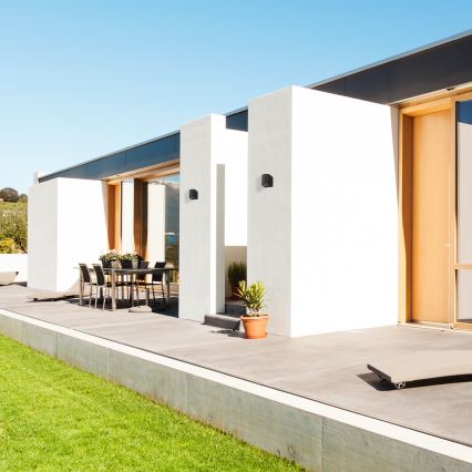 Venkovní nástěnné svítidlo OVALIS 1xGU10/35W/230V IP44 černá