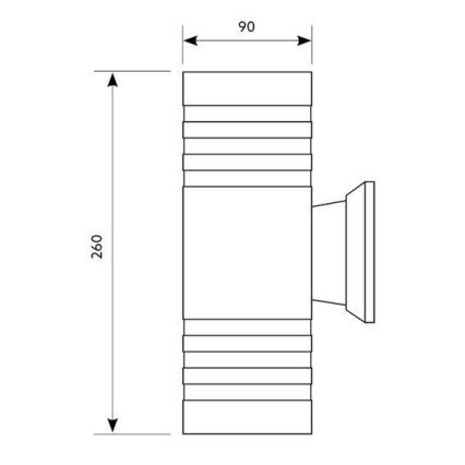 Venkovní nástěnné svítidlo QUAZAR5 2xGU10/50W/230V IP44