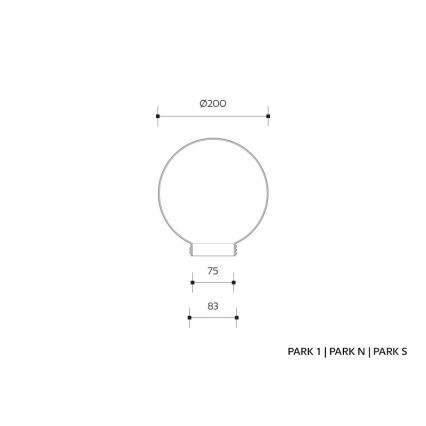 Venkovní nástěnné svítidlo s čidlem PARK 1xE27/60W/230V