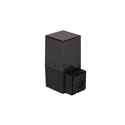 Venkovní nástěnné svítidlo se senzorem pohybu a soumraku 1xE27/40W/230V IP44 černá/kouřová
