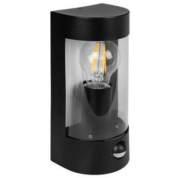 Venkovní nástěnné svítidlo se senzorem pohybu 1xE27/15W/230V IP44 černá