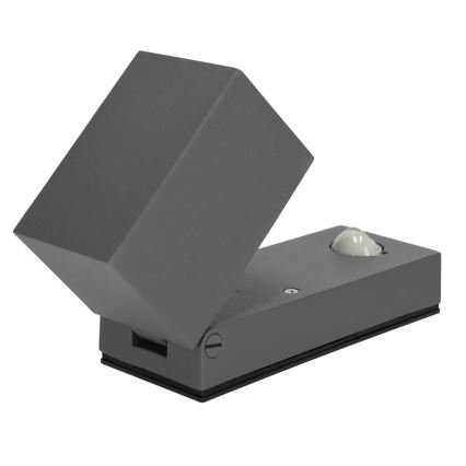 Venkovní nástěnné svítidlo se senzorem QUAZAR 1xGU10/35W/230V IP44 šedá