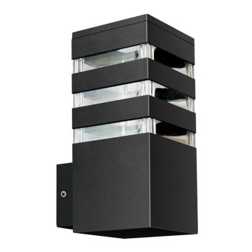Venkovní nástěnné svítidlo TEKSAS 1xE27/12W/230V IP44 grafit
