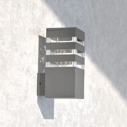 Venkovní nástěnné svítidlo TEKSAS 1xE27/12W/230V IP44 grafit