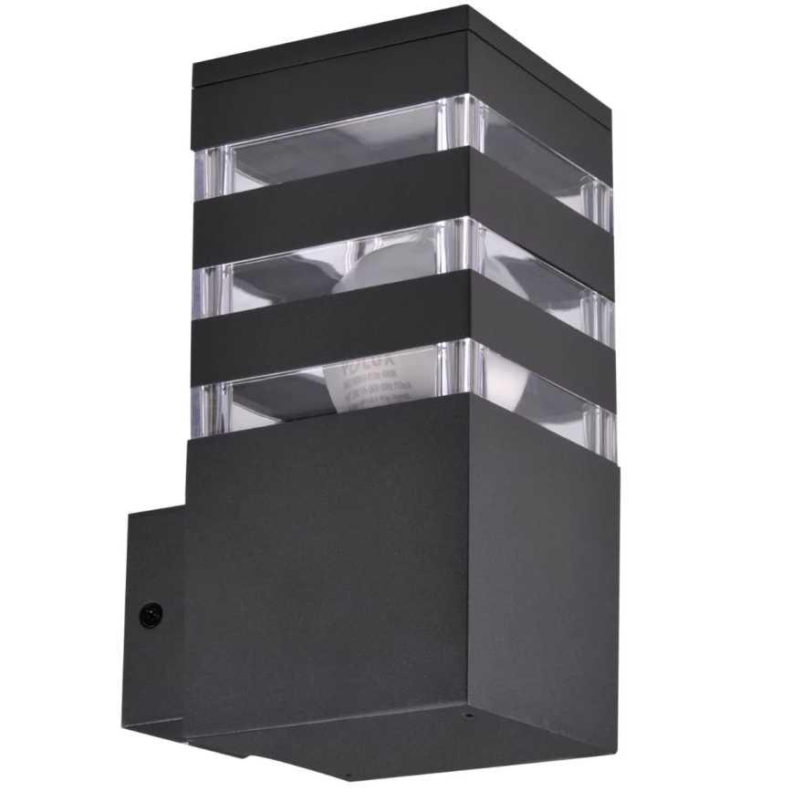 Venkovní nástěnné svítidlo TEKSAS 1xE27/12W/230V IP44 grafit