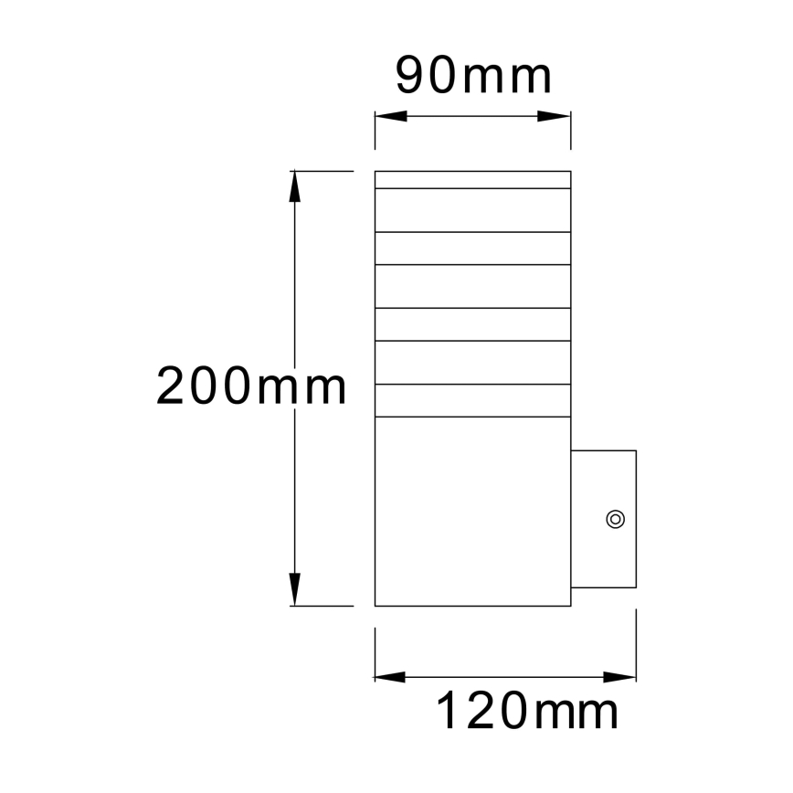Venkovní nástěnné svítidlo TEKSAS 1xE27/12W/230V IP44 grafit