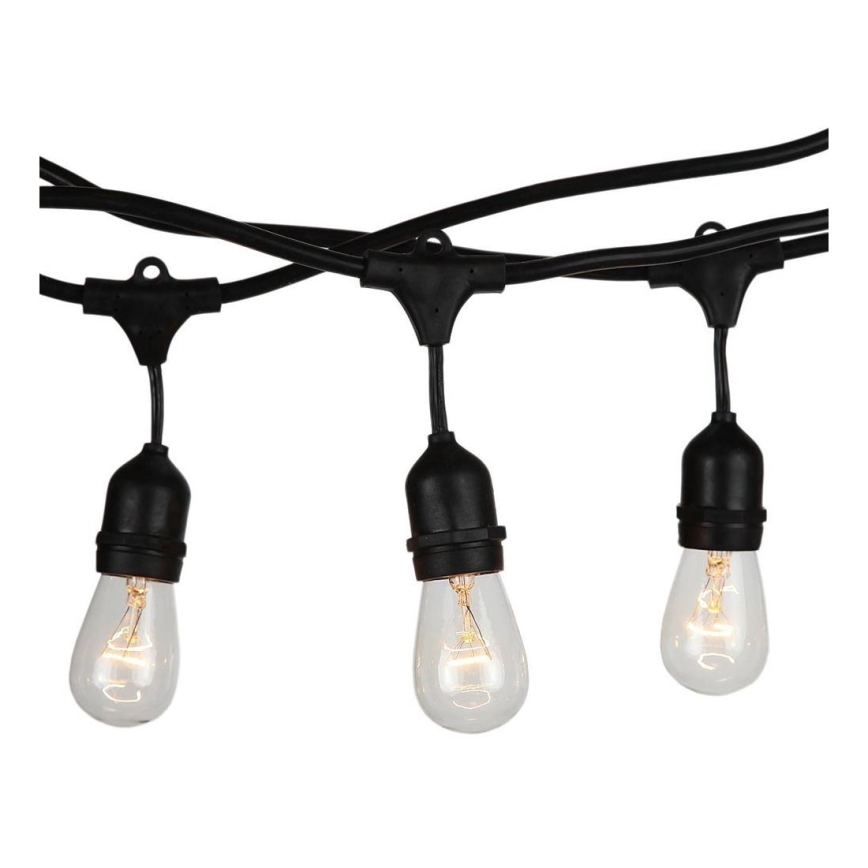 Venkovní řetěz STRING 15m 15xE27/25W/230V IP54