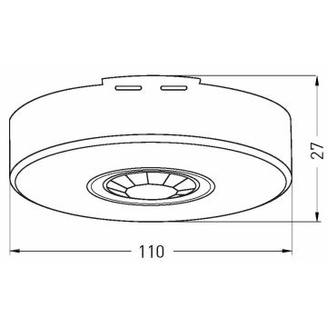 Venkovní senzor pohybu 360x120° bílá IP65