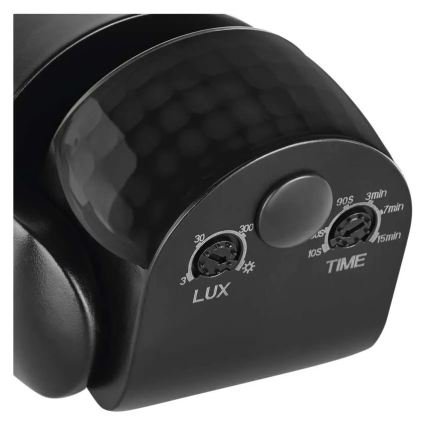 Venkovní senzor pohybu a soumraku PIR 1200W/230V IP65 černá