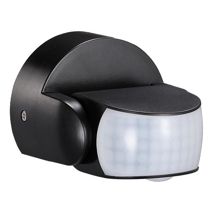 Venkovní senzor pohybu infračervený 180/360° 600W/230V IP65 černá