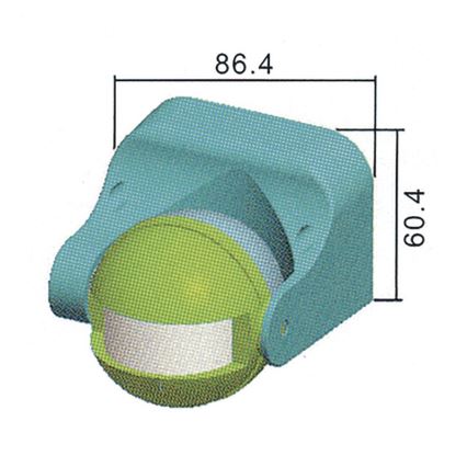 Venkovní senzor pohybu PIR B 180° 1200W/230V IP44 bílý