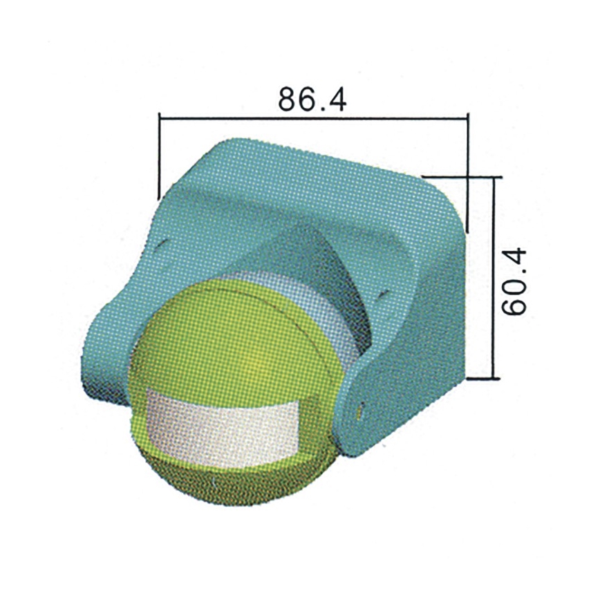 Venkovní senzor pohybu PIR B 180° 1200W/230V IP44 černý