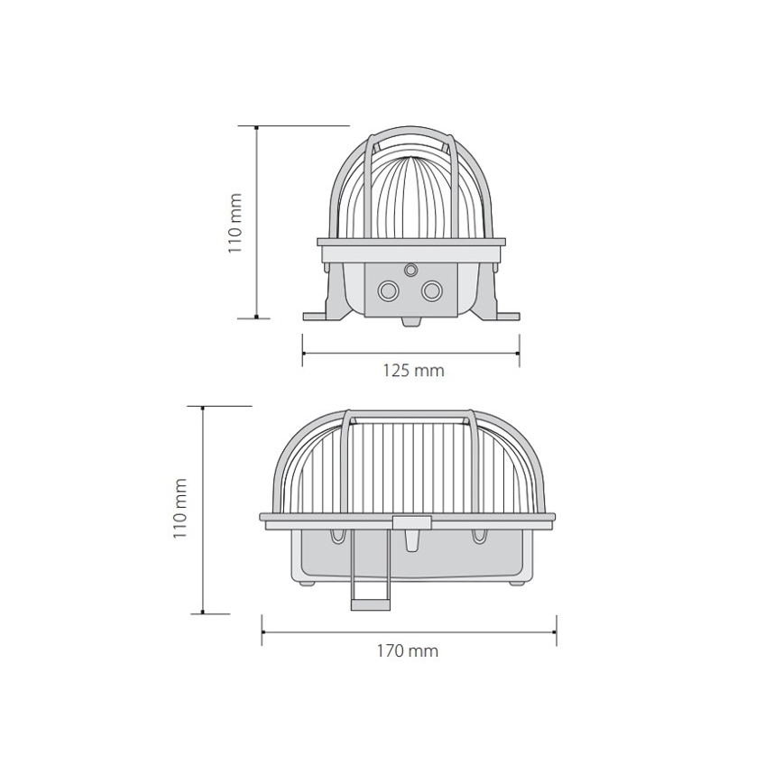 Venkovní stropní svítidlo OVAL 1xE27/60W/230V IP44 hnědá