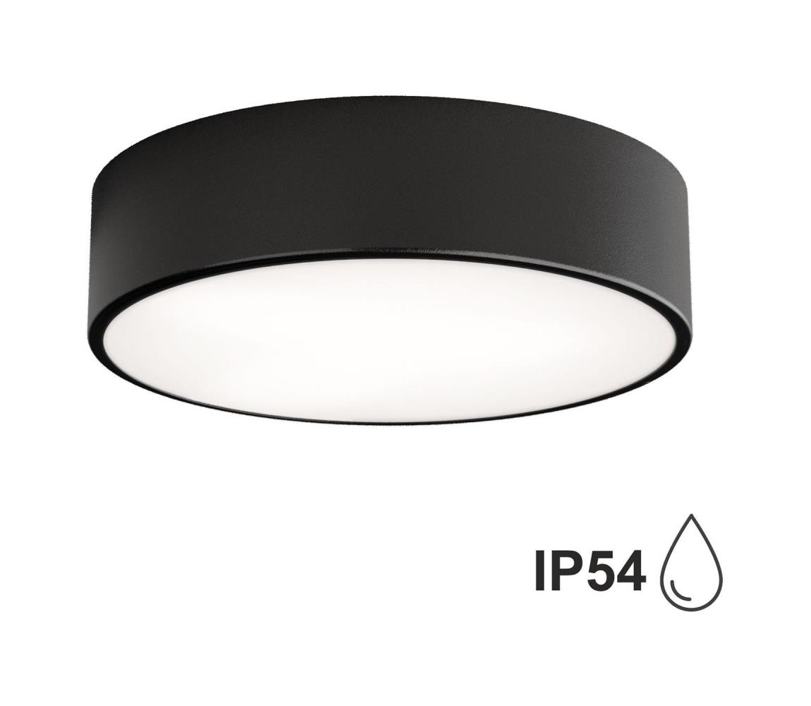 Temar Venkovní stropní svítidlo se senzorem CLEO 2xE27/48W/230V pr. 30 cm černá IP54 TM0095