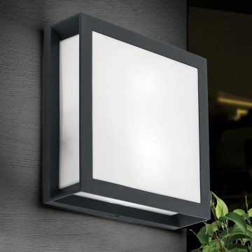 Venkovní svítidlo HENRY 2xE27/15W/230V 26x26 cm IP44 antracit