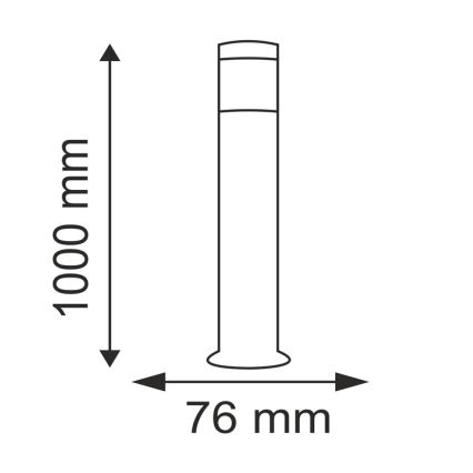 Venkovní svítidlo OSLO 1xE27/10W/230V 1000mm IP44