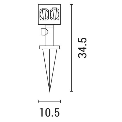 Venkovní zahradní sloupek se zásuvkami 2000W/230V IP44