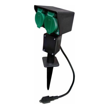 Venkovní zásuvkový sloupek EASY CONNECT 2Z 3600W/230V IP44 zelená