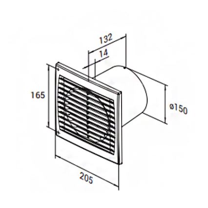 Ventilátor 150 S AXIALNI 9301