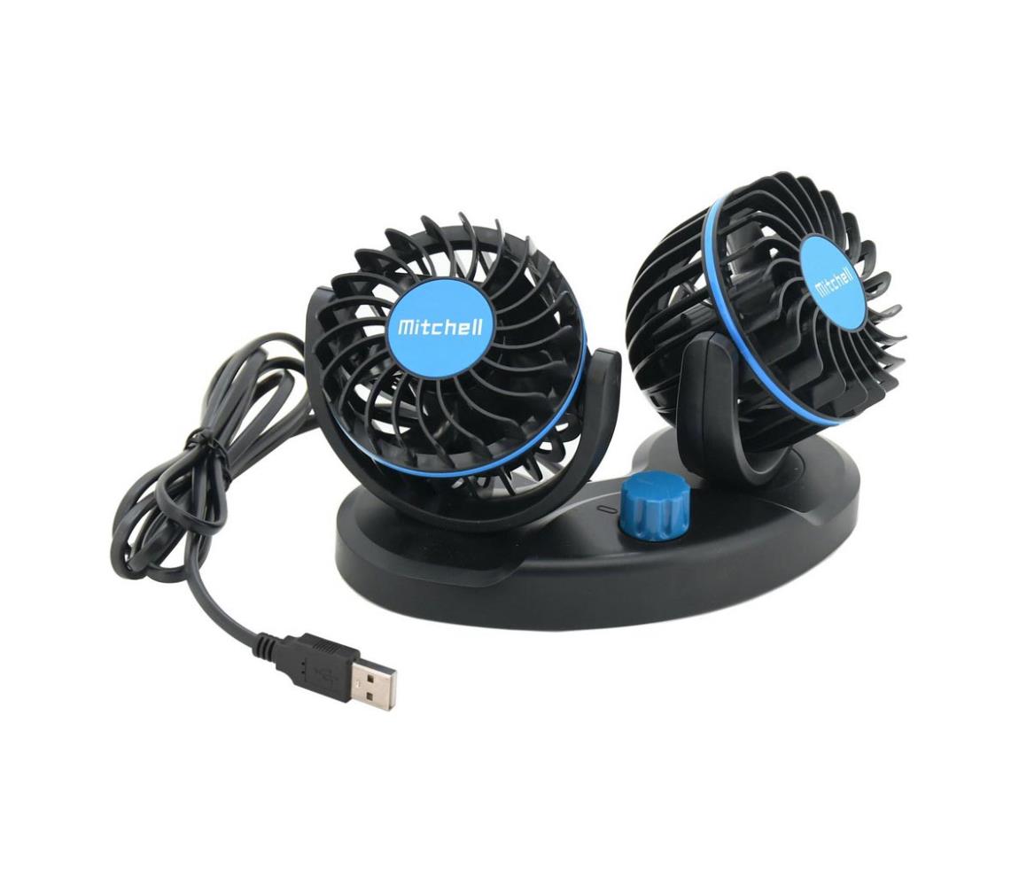 Compass Ventilátor na palubní desku do auta 3W/5V černá CP0139