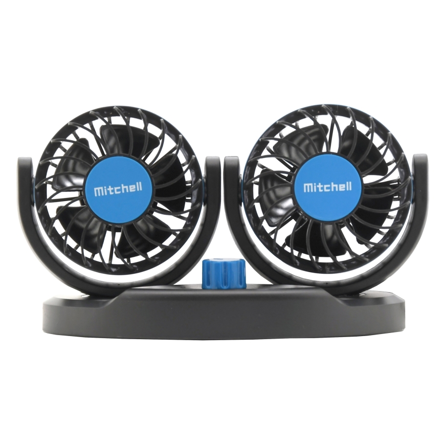 Ventilátor na palubní desku do auta s USB 3W/5V černá