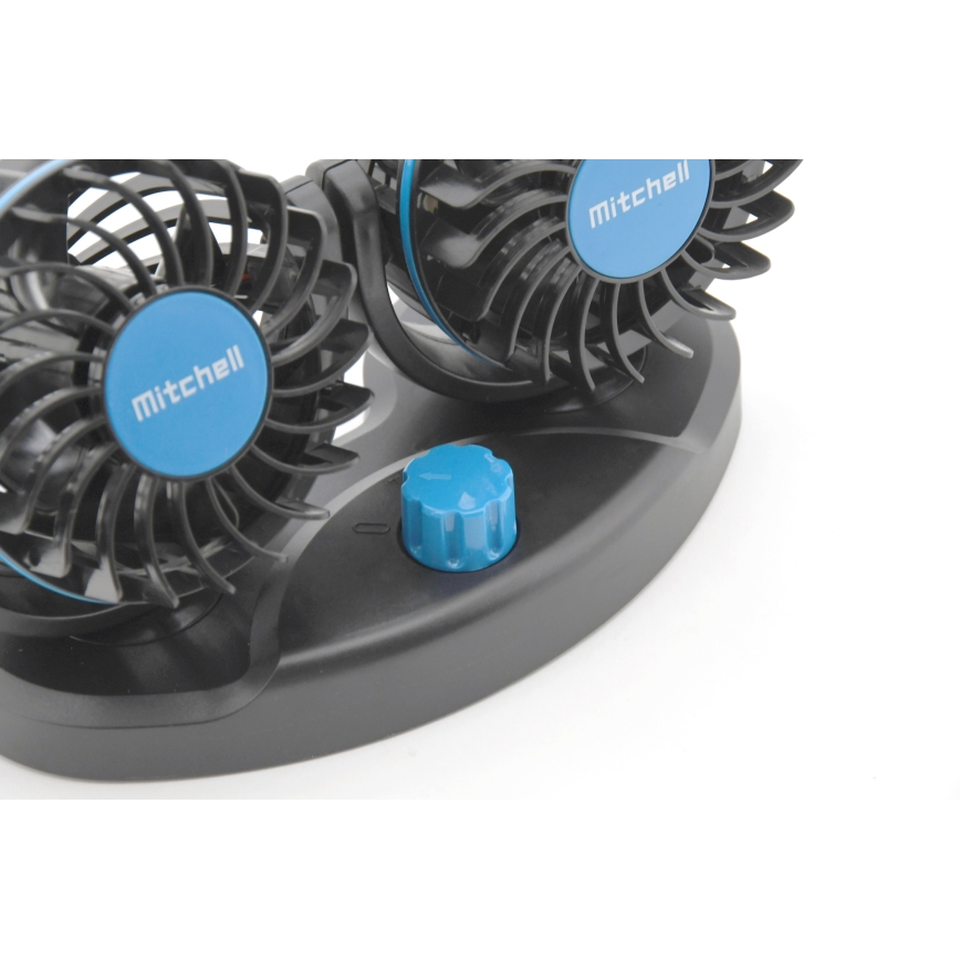 Ventilátor na palubní desku do auta s USB 3W/5V černá