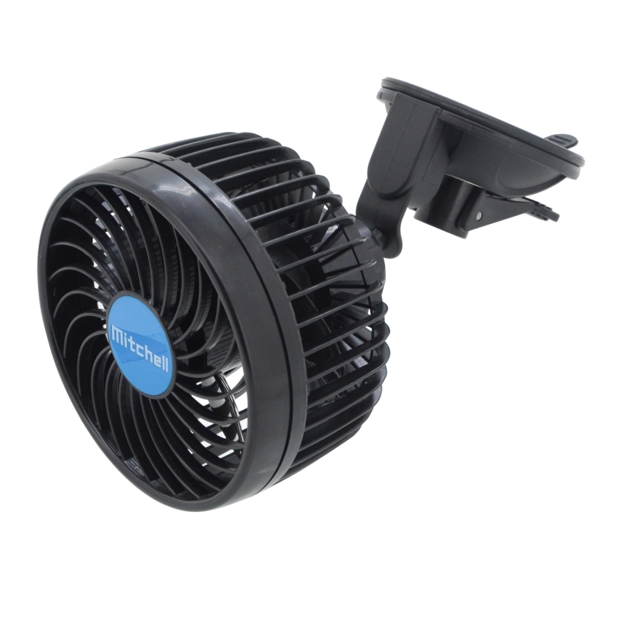 Ventilátor na přísavku do auta 4W/12V černá