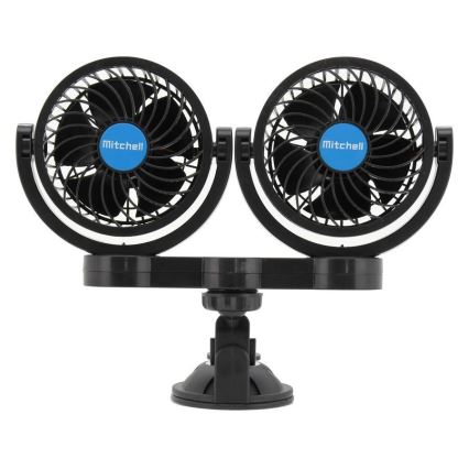 Ventilátor s přísavkou do auta 7W/12V černá