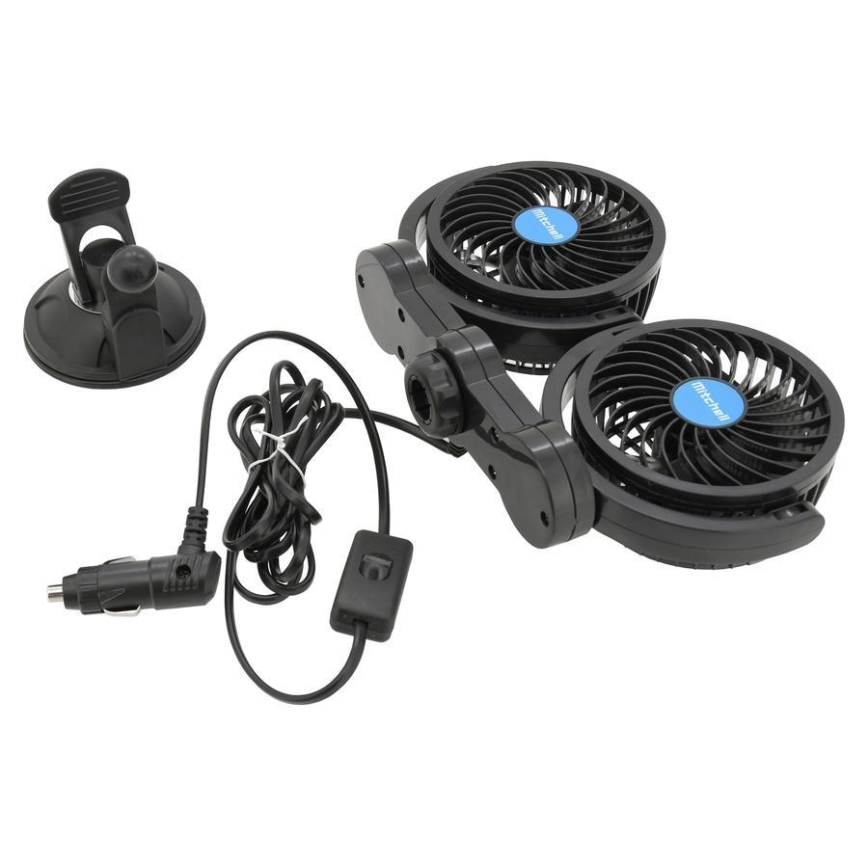 Ventilátor s přísavkou do auta 7W/12V černá
