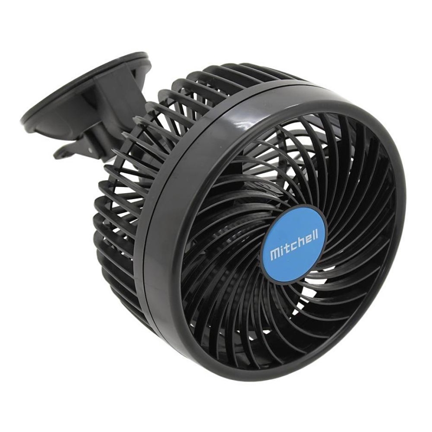 Ventilátor s přísavkou do auta 9W/12V černá