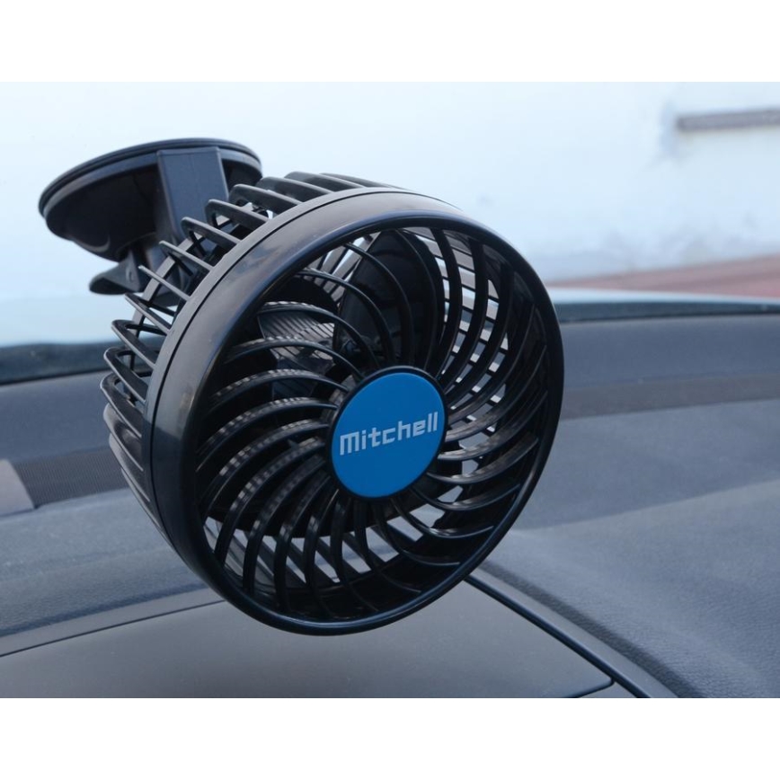 Ventilátor s přísavkou do auta 9W/12V černá