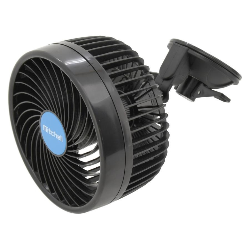 Ventilátor s přísavkou do auta 9W/12V černá