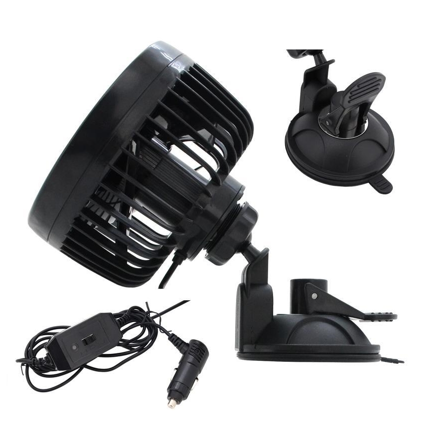 Ventilátor s přísavkou do auta 9W/12V černá