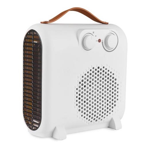 Ventilátor s topným tělesem 1000/2000W/230V bílá