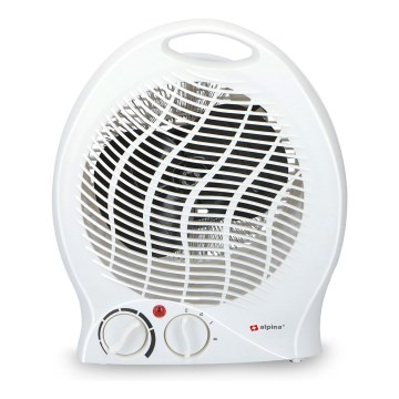 Ventilátor s topným tělesem 1000/2000W/230V bílá